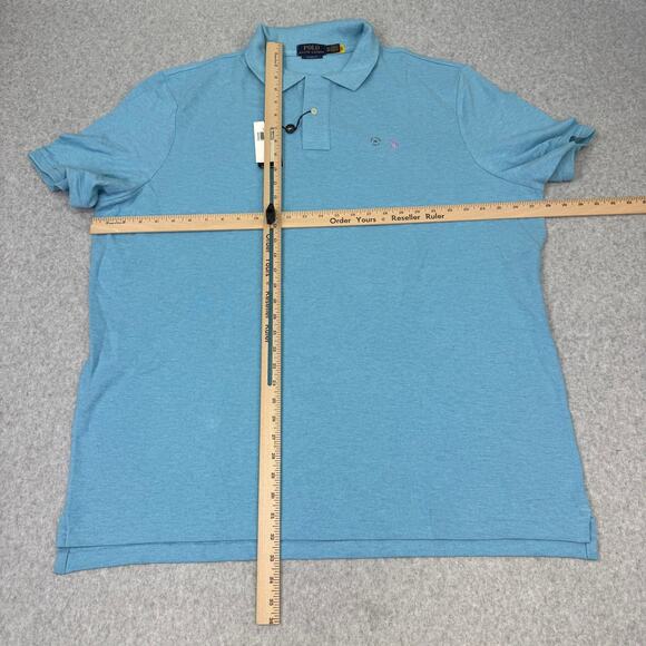 Polo Ralph Lauren Men's XXL Classic Fit Shirt Collared Pony Blue NWT - Picture 3 of 4